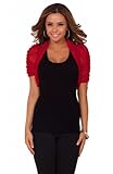 Ruched 3/4 Sleeves Party Casual Business Sophisticated Fitted Shrug Bolero, Online Clothing Store