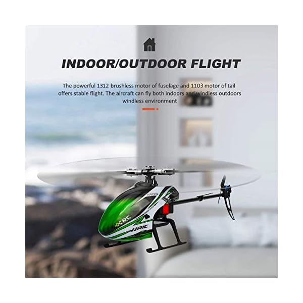 GRTVF Fernbedienungshubschrauber RC Hubschrauber 2.4GHz, Professionelles Modellflugzeug, Greizstabilisator und hohe und… – Bild 3