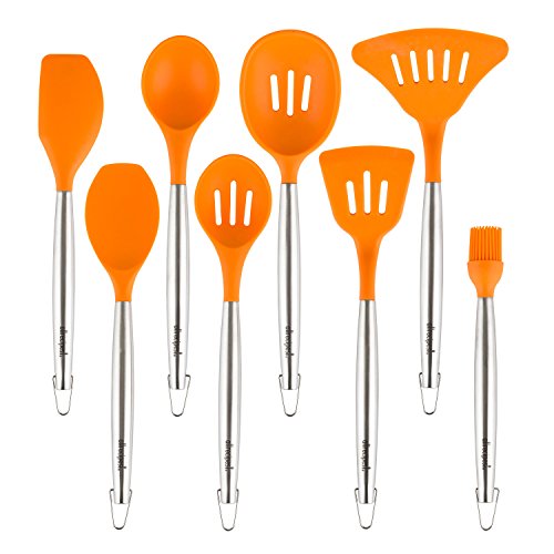 Allrecipes Stainless Steel and Silicone Slotted Spoon