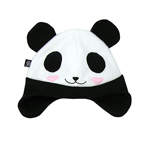 Pawstar Panda Loves You Fleece Embroidered Bear Face Hat