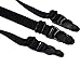 Valentine Men Adjustable Shirt Stays Holders Elastic Garter with Non-slip Locking Clamps 1 Pair (Black)
