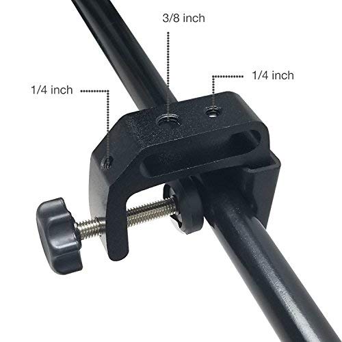 Julius Studio [2-Pack] C Clamp Multi Functional Adapter for Various Situation, Standard 1/4" 3/8" Female Screw Thread Hole for Mounting Equipment, Photo Video Studio, Wood Work, JSAG381 - Thumbnail 6