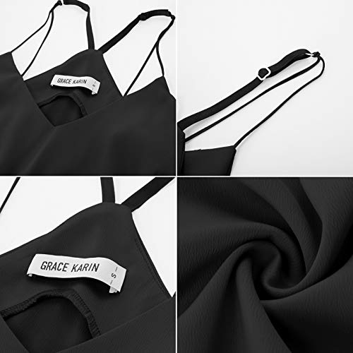 GRACE-KARIN-Camicetta-Donna-Canottiere-Spalline-Spaghetti-Scollo-a-V-Sexy-Schiena-Nuda