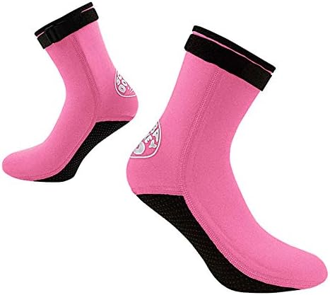 DiNeop Neoprene Socks 3MM Diving Fin Socks Wetsuit Scuba Booties for Men Women Kids Youth, Surfing Water Socks Thermal Anti-Slip Flexible for Beach Rafting Swimming Kayaking Snorkeling