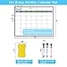 Magnetic Calendar for Refrigerator - QEARLIZ Magnetic Dry Erase Calendar, Fridge Calendar Included 3 Fine Tip Markers & Eraser with Magnet for A Complete Set
