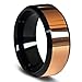 Rose Gold Beveled Tungsten Carbide Ring Highly Reflective Polish Wedding Bands 8mm (10)