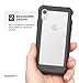 ENCASED Protective Clear Case for iPhone Xr, Transparent Heavy Duty Cover with Tempered Glass Screen Protector (Clear/Black)