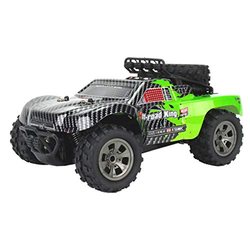 1:18 2WD RC Car,High Speed Racing Off Road Vehicle Toy Remote Control Car for Adults + Kids (1885-B Green)