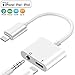 Headphone Adapter for iPhone 8/8Plus Headphone Jack aux Adapter for iPhone X/XS/8/8Plus/7/7Plus Converter Adapter Accessories Charge Cables & Audio Connector 2 in 1 Earphone Splitter Support iOS 12