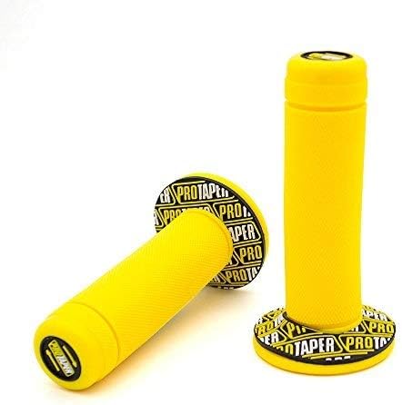 Ghost thorn Motorcycle Protaper Grips Motocross Grip Handle Bar DIRT PIT BIKE 7/8" HANDLEBAR RUBBER GEL Dual Density MX Grips (Color : Yellow)