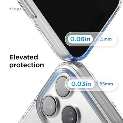 elago Funda Magnética Híbrida Transparente para iPhone 17 Pro 6,3'' - Compatible con MagSafe, Tecnología PC+TPU, Cristal Claro, Funda Protectora Antigolpes, Perfil Delgado (Clear)