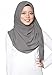 SAFIYA - Hijab for muslim women I Long headscarf islamic scarf turban pashmina shawl cap underscarf pins I Chiffon I Dark grey - 75x180cm