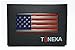 FL104 USA Men's Red/Blue Enamel Nickel American Flag Plaque Buckle fits 1.5