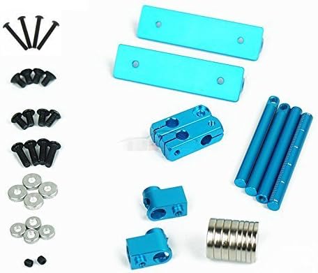 XJJ 1 Set Blue Alloy Magnetic Stealth Invisible Body Post Mount for 1:10 RC Touring Car