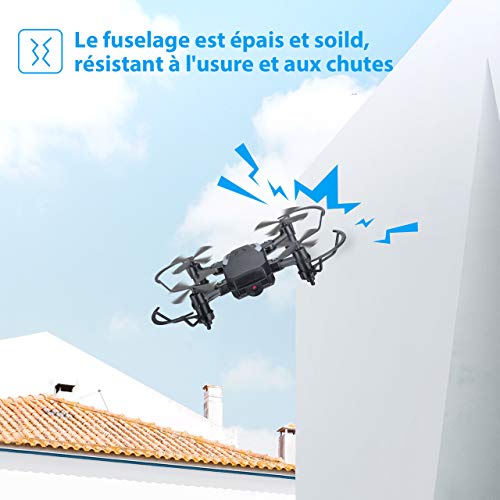 Powerextra Mini Drohne mit Kamera, 3 x Akkus für Anfänger – Mini Drohne faltbar mit Fernbedienung HD Kamera WiFi FPV 2,4… – Bild 8