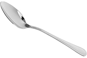 MUELODSIC Stainless Steel Serving Spoon for Buffet and Soup Lightweight Food Scoop with Smooth Polished