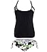 Eternatastic Women's Stripes Lined Up Double Up Tankini Swimwear Swimsuit