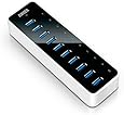 Anker 10-Port USB Data Hub with 60W Power Adapter for PC, XPS, Surface Pro, Macbook, Mac Pro / mini, and iMac, Including BC 2.1 Charging Port for iPhone 7 / 6s Plus , Galaxy Series and More