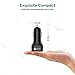 iClever BoostDrive 24W 4.8A Dual USB Car Charger with SmartID for iPhone 7/ 6s / 6s plus / 6, iPad Air 2i, Bluetooh Speaker, Samsung Galaxy S6 / S6 Edge and More, 1-Pack, Black