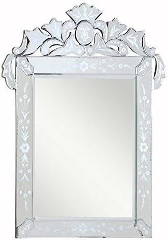 Elegant Lighting Venetian 48" Decorative Mirror in Silver
