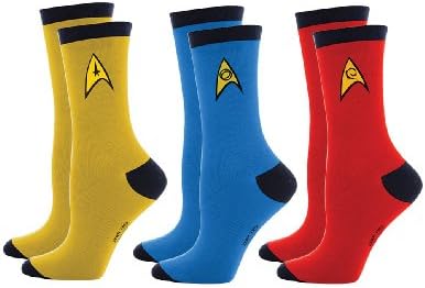 Star Trek Socks Set of 3 Official Starfleet Set in All Three Colors