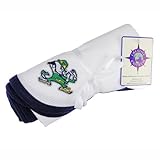 NCAA Notre Dame Fighting Irish Thermal Baby Blanket with Embroidered Fighting Irish Logo-Navy/White