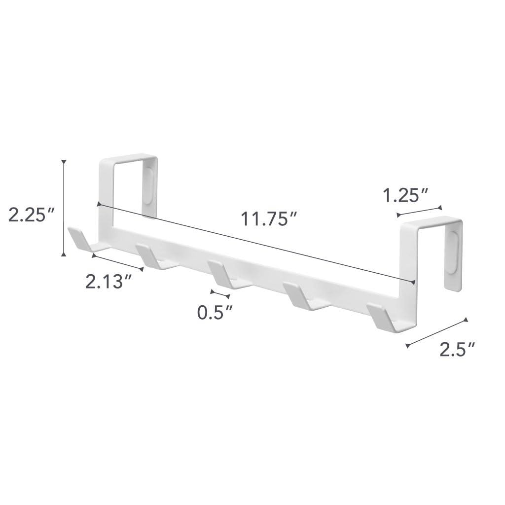 YAMAZAKI home Smart Wide Over the Door Rack, White