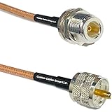 3 feet RG400 Silver Plated N Female Bulkhead to PL259 UHF Male RF Coaxial Cable