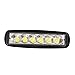 KAWELL 2 Pack 18W LED Light Bar 6.2 Inches 6500K Off Road Waterproof LED Work Spot Light Bar for Jeep Boat ATV SUV Truck Black