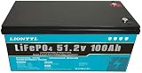 LiFePO4 Leisure Battery 48V 100Ah 5120Wh 58.4V Max Charge 0~55℃