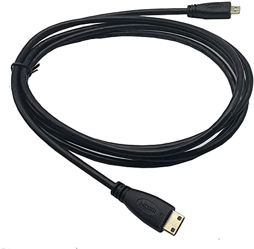 LiKuCo 1Pack Micro HDMI Male Type D to Mini HDMI Male Type C Connector Adapter Cable Cord (6Feet)