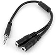 StarTech.com Headset adapter for headsets with separate headphone / microphone plugs - 3.5mm 4 position to 2x 3 position 3.5mm M/F