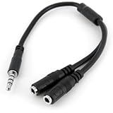 StarTech.com Headset adapter for headsets with separate headphone / microphone plugs - 3.5mm 4 position to 2x 3 position 3.5mm M/F