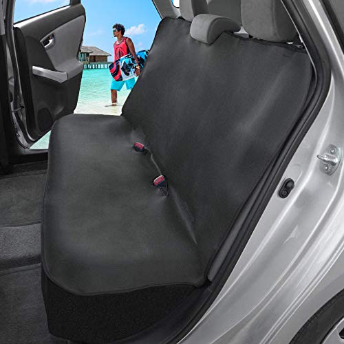 TanYoo Car Seat Cover Waterproof Car Seat Protector Non-Slip SBR Vehicle Best Protection for Sweat, Stains & Smell, Fit for Most Sedan Cars, SUVs, Black (54x51 Inch)【1 PCS】