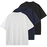 OSACOD Men's Oversized T-Shirts Cotton Tee Heavyweight Unisex Short Sleeve Crew Neck Loose Fit Basic Tops