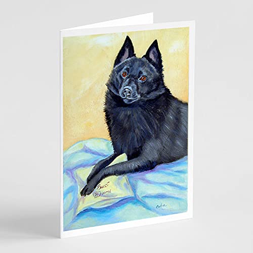 Caroline's Treasures 7152GCA7P Schipperke Sweet Dreams Greeting Cards and Envel…