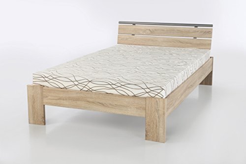 Avanti Trendstore Futonbett mit Matratze und Rollrost, Liegefläche ca. 120x200cm, Eiche sägerauh