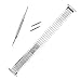 Men’s Stainless Steel Stretch Watch Band, Flex Radial Expansion Replacement Strap, 16-19 mm, Straight End, Expandable Ends - Stainless Steel