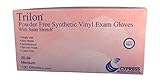 Cypress Trilon Non-Sterile Vinyl Exam Gloves Medium - Case of 1000 (100 per Box, 10 Boxes per Case)