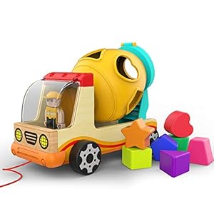 TOP BRIGHT Wooden Shape Sorter Toys for Toddlers Learning Sort and Match for 1 2 Year Old