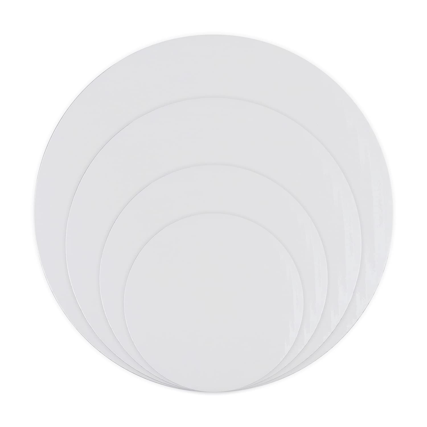 MSDADA 8 Pcs Cake Boards 6 Inch 8 Inch 10 Inch 12 Inch, White Round Cake Circle Bases, Cake Drum for Cake & Pizza Decorating Wedding Birthday Party