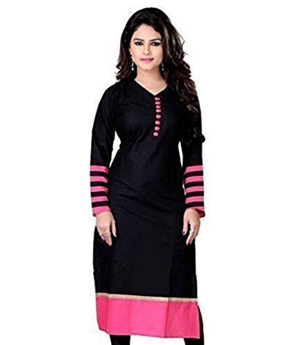 pramukh fashion women's cotton kurtis (b.p.dott,mbpink)_free size semi stich)