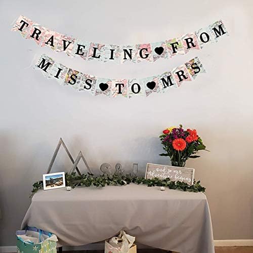 Bachelorette Pre Strung Engagement And Wedding Party Decorations Traveling From Miss To Mrs Bridal Shower Banner Bachelorette Party Decorations Supplies Kit For Bridal Shower Party Supplies Toys Hobbies Juin Juillet Ch