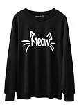 MIXMAX Girls Teens Women Cute 3D Emoji Monkey Pattern Sweatshirt Pullover