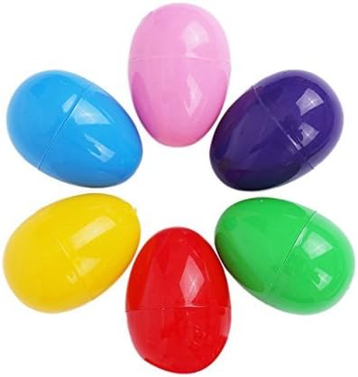 SSORA Easter Egg plastic open and close easy egg capsule 6 colors assorted 18 pieces