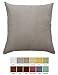 DreamHome 26 X 26 Inches Gray Color Faux Suede Decorative Euro Pillow Cover, Throw Pillow Case with Hidden Zipper, Super Soft High Quality Faux Suede On Both Sides