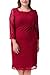 Nemidor Women's 3/4 Sleeves Plus Size Cocktail Party Midi Lace Dress