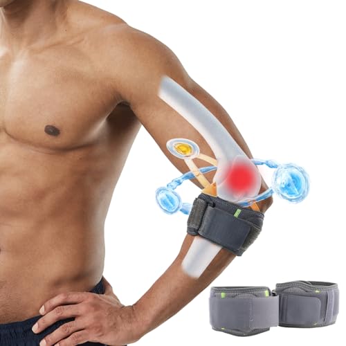 2 Piezas Codo de tenista, codera para tendinitis y codo de tenista, tensión ajustable, aliviar el dolor del codo, adecuado para diversos deportes.