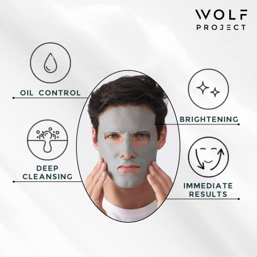 Wolf Project Korean Face Mask Skin Care Kit Charcoal Face Wash, Pore