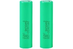 Svenirven Battery Samsung25R, 3.7V Flat Top Real 2500mAh Battery Rechargeable for Flashlight, Headlamp(2 Pack)